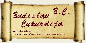 Budislav Ćupurdija vizit kartica
